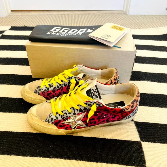 Golden Goose Shoes - Golden Goose Superstar Multi-Leopard Printed Star